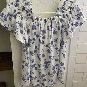 Soft Off-the-shoulder blouse. Size small, loose/flowy fitting.
